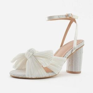 Elegant White Women's Heeled Sandals